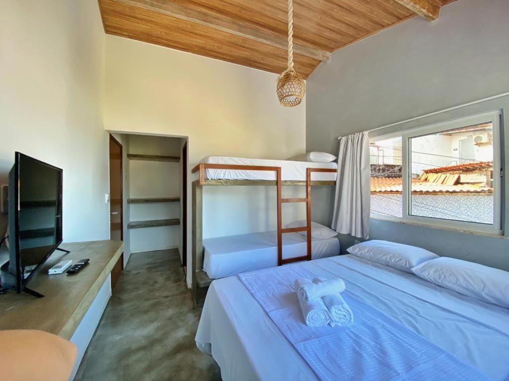 Pousada Primeira Praia Suites モロ・デ・サンパウロ エクステリア 写真